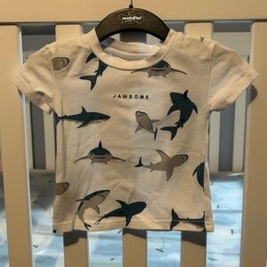 Tiny Tribe Australia shark "Jawsome" T-shirt, 6-9 months